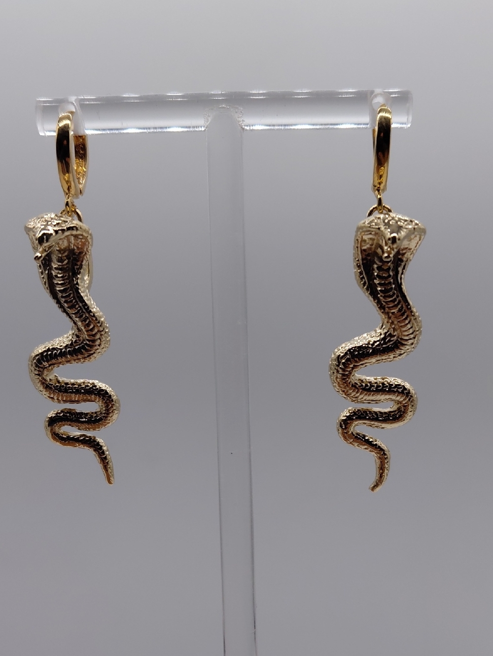 Child of Wild Gold Cobra Snake Drop Earrings